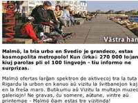 La tria urbo de Svedio reklamas sin ankaŭ en Esperanto