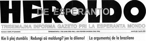 Heroldo de Esperanto vendita