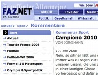 Germana futbal-komentisto esperas je UK en 2010