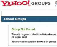 Yahoo forigis dekojn da esperantlingvaj retgrupoj