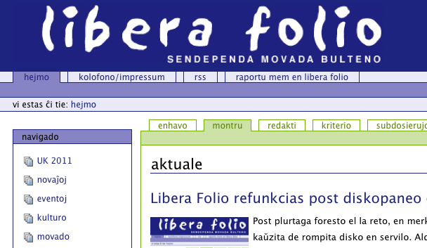 Libera Folio refunkcias post diskopaneo en servilo