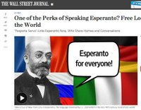 Esperanto en frontpaĝo de Wall Street Journal